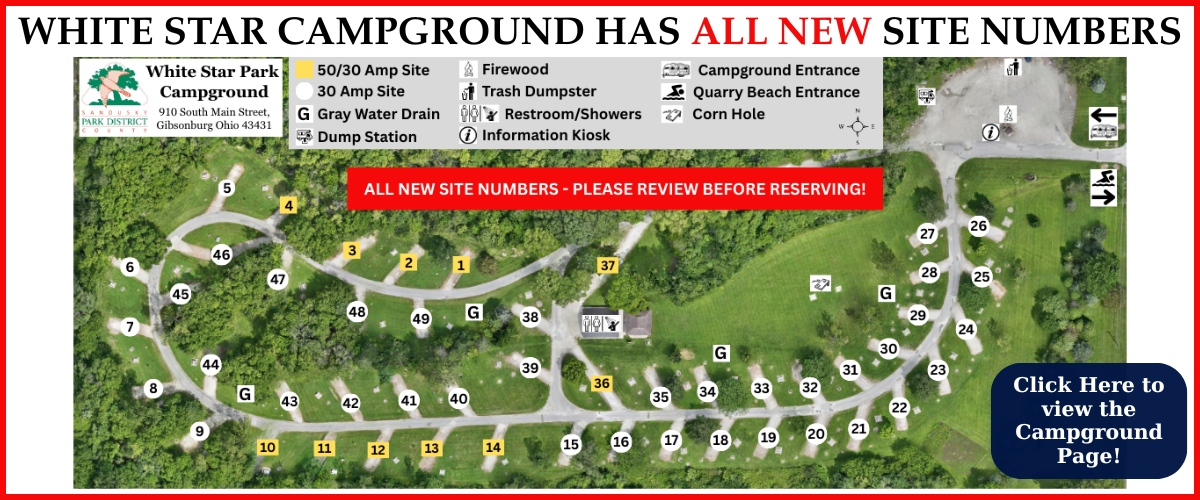 White Star Campground NEW SITE numbers