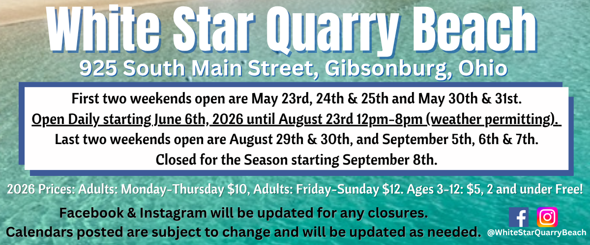 2026 Beach Hours Graphic